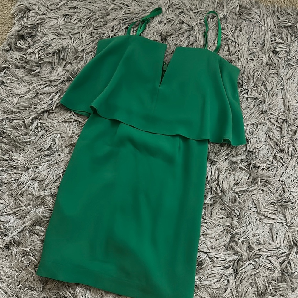 Green mini dress